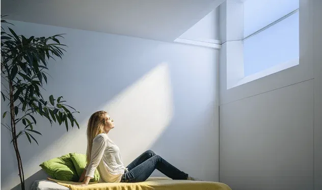 Morning daylight falling into a calm bedroom